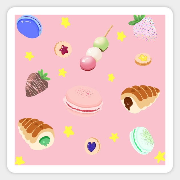 Pastry Pattern Party Sticker by Candycrypt